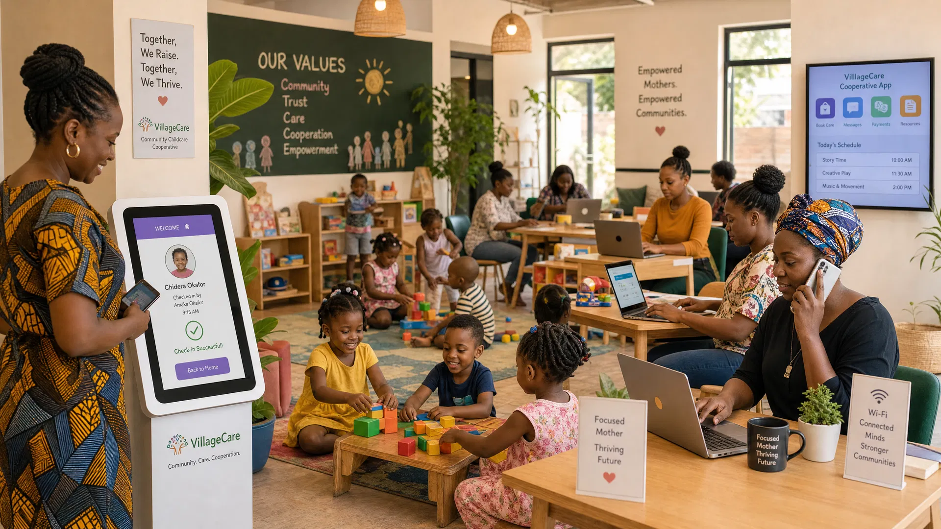 Cooperative Childcare Networks: How Digital Platforms Support Working Mothers in Africa