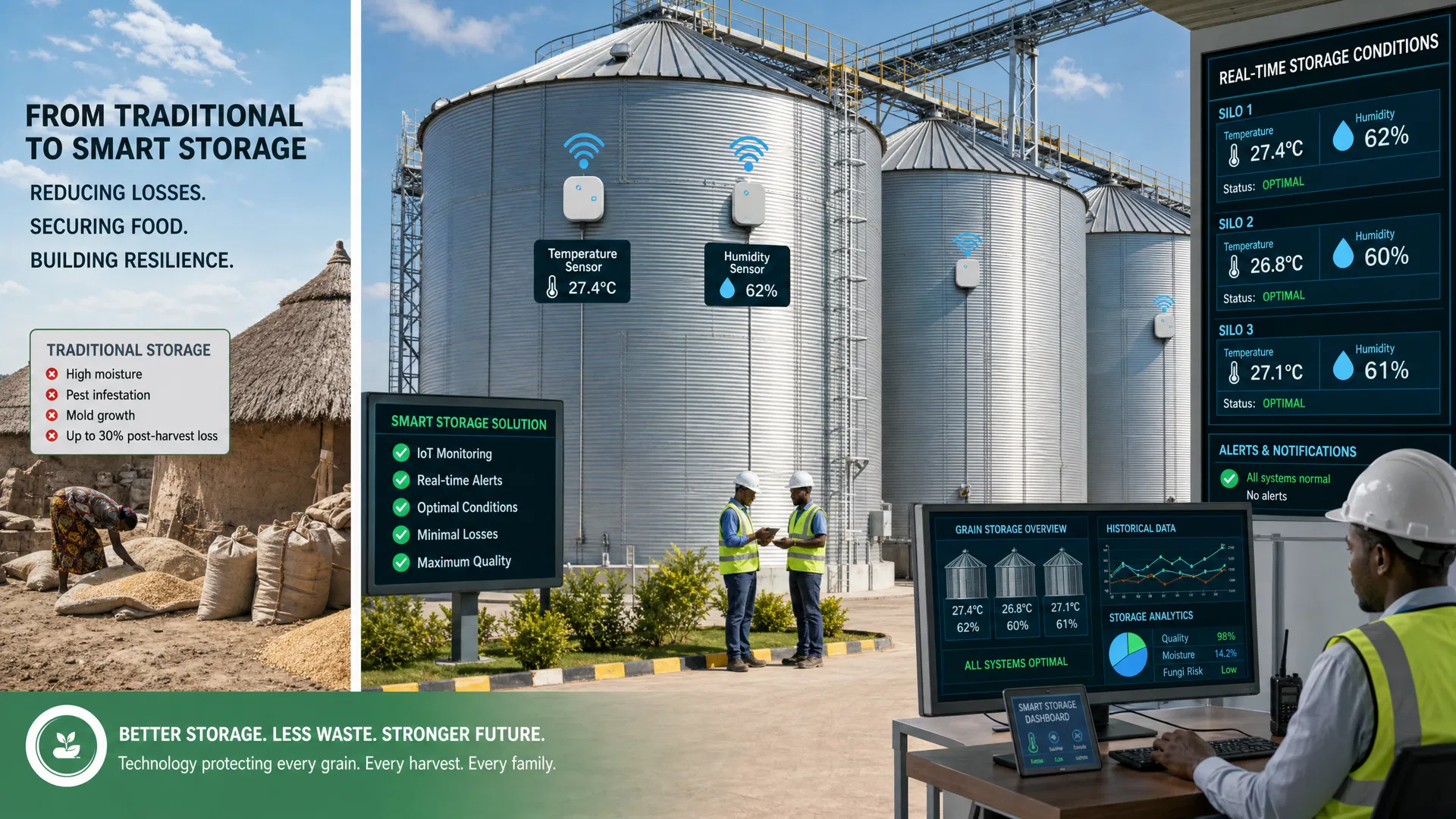 Post-Harvest Loss Prevention: IoT Solutions for African Grain Storage